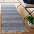 thumbnail image 2 of SAFAVIEH Montauk Karlene Geometric Cotton Runner Rug, Ivory/Navy, 2'3" x 20', 2 of 8