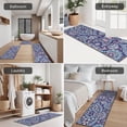 thumbnail image 5 of Blue Ethnic Paisley and Floral Pattern Kitchen Rugs Sets Of 3,Kitchen Runner Rugs Non Skid Washable,Decorative Kitchen Floor Mats for Kitchen,Sink,Laundry,17"x30"+ 17"x47" + 17"x59", 5 of 6