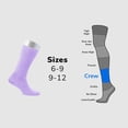 thumbnail image 4 of Cosyfeel Women's Loose Diabetic CREW Socks, Bamboo, Wide, Thin, Seamless Toe and Non-Binding Top, 4 Pairs, 4 of 9