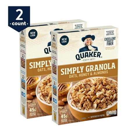 Quaker, Simply Granola, Honey & Almonds, 28 oz Boxes, 2 Ct