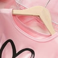 thumbnail image 4 of GEYEHUG Girls 2 Pieces Outfits Heart Print Round Neck Short Sleeve Top and Shorts Set, 4 of 7