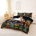 thumbnail image 3 of Catabedysis Country Style Camping Bedding,Happy Camping Print Duvet Cover Full For Boys,Multicolor,Black Reversible,3-Piece,1 Duvet Cover and 2 Pillowcases, 3 of 6