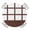 Brown, variant on Shoji Screen Round Table Cover, Japanese Style Dark Brown Wood Texture Waterproof Fitted Tablecloths for 45"-54" Tables, Washable Picnic Table Cover for Camping Dining Indoor Outdoor