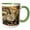 Green/White, variant on 3drose, Brazil, Pantanal. Green Iguana., 11oz Two-tone Green Mug