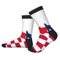 thumbnail image 2 of KLL USA Canada Flag Print Cool Socks Men's Women's Crew Socks Funny Crazy Novelty Stockings, 2 of 7