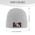 thumbnail image 3 of ZICANCN Skull Flower Card Knit Beanie Hat, Winter Cap Soft Warm Classic Hats for Men Women, Gray, 3 of 8