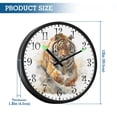 thumbnail image 3 of Voice Activated Clock with Glow Light 12 Inch Large Silent Wall Clock Battery Operated for Home Decor Tiger in Action, 3 of 8