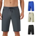 thumbnail image 2 of Men's Slim Athletic Shorts 9" Inseam Knee Length Quick Dry Performance Short Pants with Zipper Pockets, Moisture Wicking Training Workout Shorts for Running Basketball, 2 of 7
