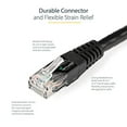 thumbnail image 2 of StarTech 3ft CAT6 Ethernet Cable - Black CAT 6 Gigabit Ethernet Wire -250Mhz 100W PoE RJ45 UTP Molded Network Patch Cord with Strain Relief (C6PATCH3BK), 2 of 4