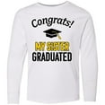 thumbnail image 3 of Inktastic Congrats My Sister Graduated with cap Long Sleeve Youth T-Shirt, 3 of 5