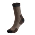 thumbnail image 2 of Fewfanhot Men’s Color Block Crew Winter Socks Polyester Warm Thick Cushioned Mid‑Calf Socks for Outdoor Daily Cold Weather Wear, 2 of 7