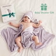 thumbnail image 4 of Baby Towel Momcozy, paquete de 2 unidades, con capucha y toalla de baño de algodón, 35 x 35 pulgadas, 4 of 6