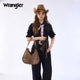 thumbnail image 4 of Wrangler Hobo Bags Large Crossbody Bags for Women Shoulder Purses with Striped Cotton Straps, Leopard-Dark Khaki, 4 of 7