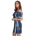thumbnail image 2 of Riviera Sun Women's Tie Dye Off-Shoulder Cover-Up Dress for Swimwear (Navy, 3X), 2 of 3