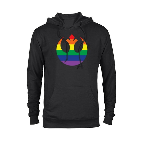 Star Wars Rebel Alliance Rainbow - Pullover Hoodie for Adults - Customized-Black