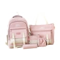 thumbnail image 3 of Conjunto de mochilas escolares Mochila 5 piezas Mochila Bolsa de hombro Mochila escolar Mochila para adolescentes Niñas Mujeres Escuela secundaria Útiles escolares Rosa Salvador Mochila para niñas, 3 of 10