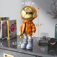 thumbnail image 4 of Figurine Statue Astronaut Sculpture Spaceman Decor,Sculptures for Home Decor,Arts Orange Shelf Decoration,Cool Metal Mask Table Decor,Large Spaceman Figure Ornament, 4 of 11
