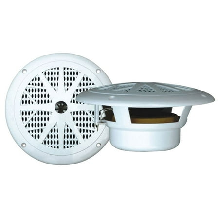 Pyle 120 Watts 6.5" Dual Cone White Marine Speakers (Pair)