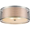 thumbnail image 3 of CWI Lighting Mikayla 3 Light Drum Shade Flush Mount With Satin Nickel Finish, 3 of 5