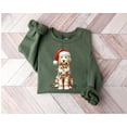 thumbnail image 2 of Christmas Puppy Sweater Shirt | Cute Dog with Santa Hat and Lights Graphic Sweatshirt, 2 of 4