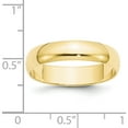 thumbnail image 4 of 10K Yellow Gold 10Ky 5mm Ltw Half Round Band Size 10 Made In United States 1hrl050-10, 4 of 6