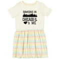 thumbnail image 3 of Inktastic Chicago Illinois Someone Loves Me Skyline Girls Toddler Dress, 3 of 5