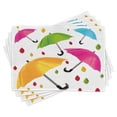 thumbnail image 1 of Ambesonne Colorful Place Mats Set of 4, Colorful Umbrellas Leaf, Standard Size, Multicolor, 1 of 6