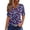 Blue4, variant on Womens 4th of July Shirt Patriotic Red White and Blue V Neck T Shirts Casual Summer Holiday Tops Fourth of July Outfit for Women
