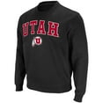 thumbnail image 2 of Men's Colosseum Black Utah Utes Arch & Logo Tackle Twill Pullover Sweatshirt, 2 of 3