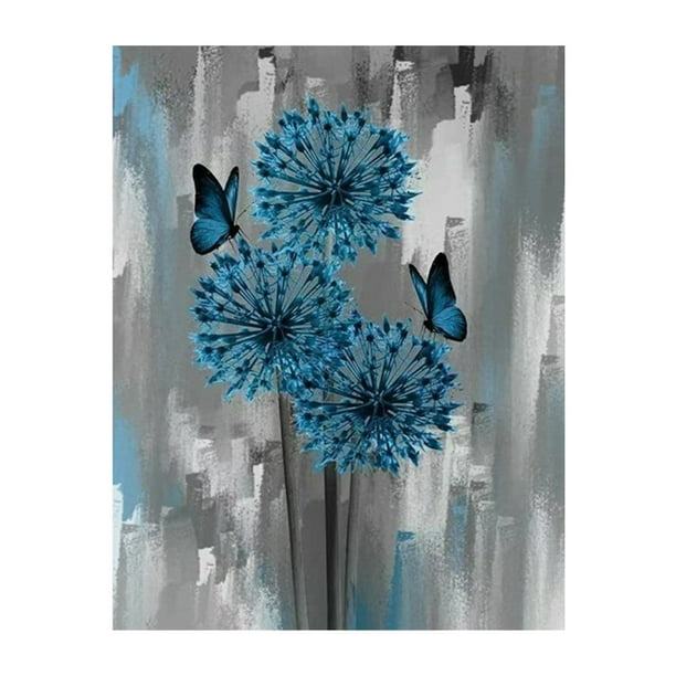 Pintura de diamantes 10 x 10 pulgadas Diente de león DIY 5D Kit de pintura de diamante Taladro compl Tomshoo Tipo 3