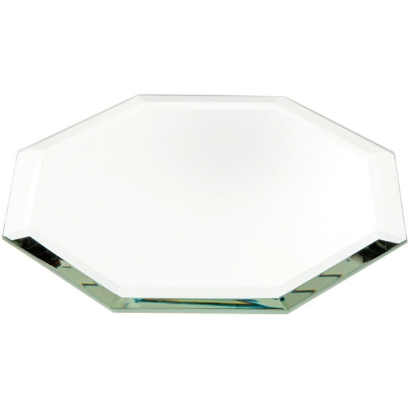 Plymor 4" Octagon, 3mm Thick Beveled Glass Mirror, Pack of 12
