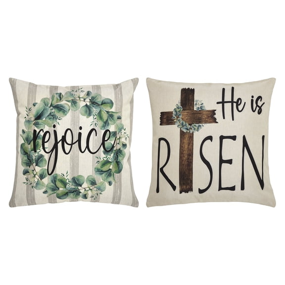 VHC Brands Rejoice Pillow Cover Set of 2 16Lx16W