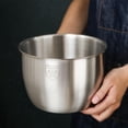 thumbnail image 5 of 2x Stainless Steel 304 Mixing Bowl Deep Design Cooking Baking Cake Bread Salad Kitchen Mixer Bowl, 3600ML & 2800ML, 5 of 9
