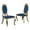 Navy Blue Velvet, variant on Maklaine Round Back Navy Blue Velvet Side Chairs with Gold Legs (Set of 2)