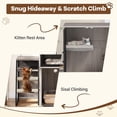 thumbnail image 6 of 2-Tier Cat Litter Box Furniture - Enclosed Hidden Litter Box Cabinet with Doors, Storage Shelf & Step Ladder - Discrepet Cat Toilet Furniture for Home Decor, Large Size for Multiple Cats, 6 of 8