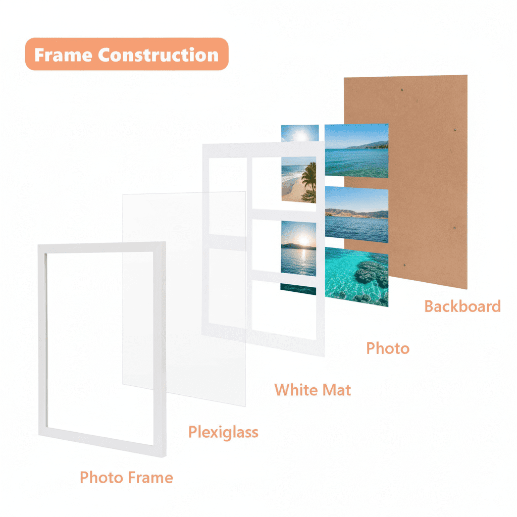 5 Opening 4x6 Collage Picture Frames for Wall Mounted, 4 Pack