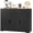 Black/Rustic Brown, variant on Buffet Cabinet Sideboard with Storage Black/Rustic Brown Modern Farmhouse 42.5" W x 15.2" D x 31.9" H Freestanding Buffet Table with 3 Drawers, 2 Shelves & 3 Doors, Engineered Wood
