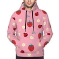 thumbnail image 5 of Bingfone Strawberry And Ladybugs Men'S Drawstring Hoodie Long Sleeve Pocket Sweatshirts-Xx-Large, 5 of 9