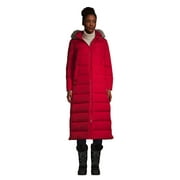 Lands' End Women Down Maxi Winter Coat - Large - Rich Red, Below the Knee, Female