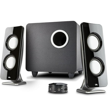 Cyber Acoustics 2.1 Speaker Sound System with Subwoofer and Control Pod - Great for Music, Movies, Multimedia PCs, Macs, Laptops and Gaming Systems