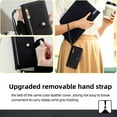 thumbnail image 5 of For Moto G Stylus 5G 2024 Wallet Case, Crossbody Shoulder Strap Zipper Pocket Cards Holder Shockproof Premium PU Leather Portable Phone Case for Motorola G Stylus 5G 2024, Black, 5 of 8