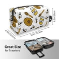 thumbnail image 3 of Uemuo Honey Pattern Portable Toiletry Bags with Handle, Waterproof travel Make up Bags for Women, Large Capacity Travel Cosmetic Bags, 3 of 9