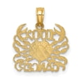 thumbnail image 4 of FJC Finejewelers 10 kt Yellow Gold 100% CANCER Zodiac Charm 16 x 15 mm, 4 of 6