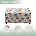 thumbnail image 4 of Xoenoiee Christmas Snowflake Print Ottoman Cover, Washable Square Slipcover Soft Fabric Storage Ottoman Cover Christmas Decor Stretchable Footstool Slipcover Foot Stool Cover with Elastic Bottom, S, 4 of 7