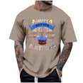 thumbnail image 2 of Tops para hombre, blusas y camisas de cuello redondo y manga corta para hombre, tops casuales de cuello redondo y manga corta con estampados especiales para hombre., 2 of 5