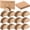 12pcs, variant on Wood Place Card Holder 5/12/24/50 Pcs, Pine Wood Table Number Holders with Tented Cards, Semicircular Design Place Card Holders for Photo Menu Cafe Home Wedding Birthday Party