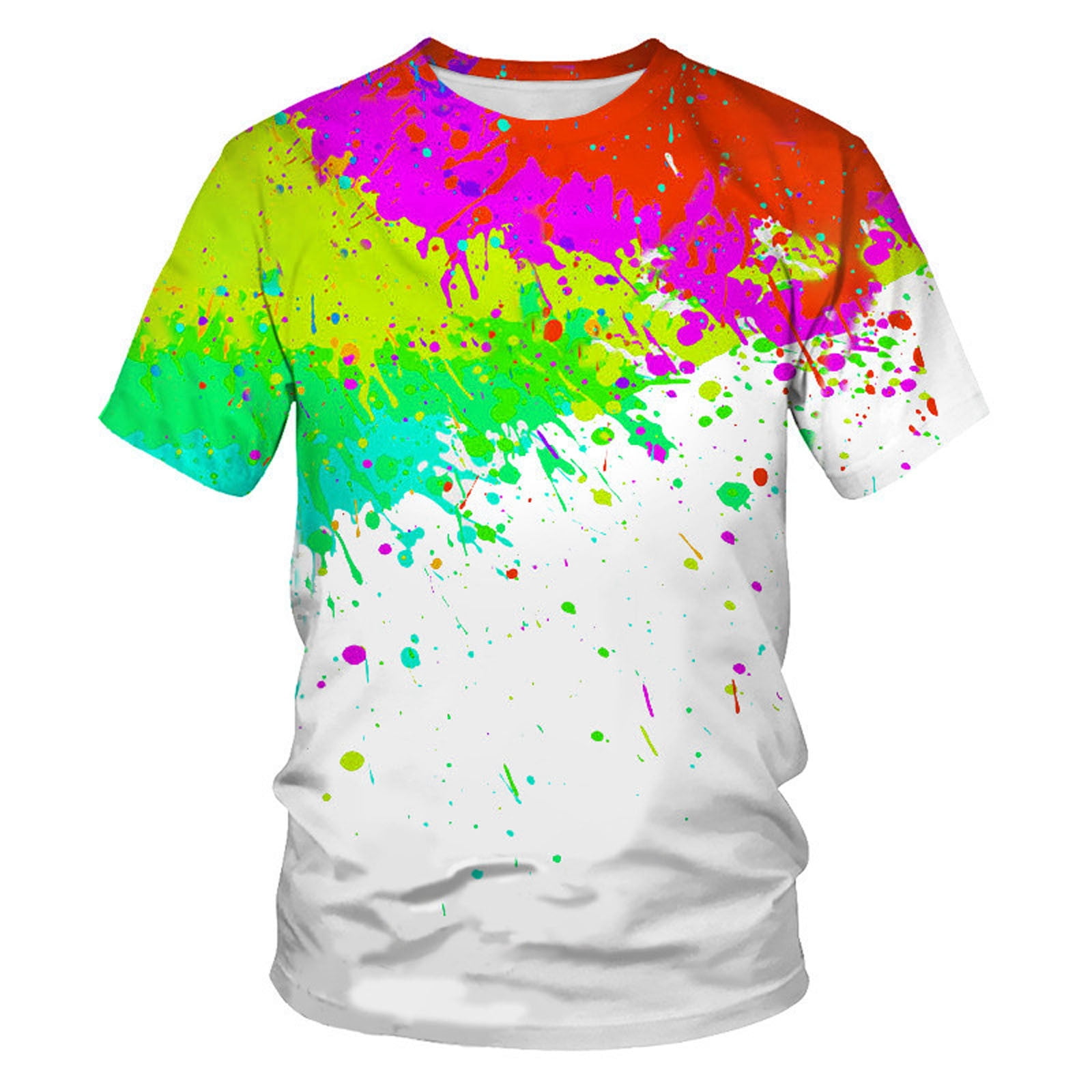 B Unisex Tops 3D Pattern Printed Short Sleeve T-Shirts