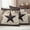 Beige Black, variant on Texas Star Red Outdoor Waterproof Pillow Covers, Farmhouse Berry Wooden Vintage Decorative Square Throw Pillowcase Sofa Cushion Sham for Patio/Couch/Chair, 26"x26" 2 Pack