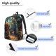 thumbnail image 3 of Disketp Cute Butterfly Bear print Canvas Backpack Lightweight Travel Daypack Student Rucksack Laptop Backpack-, 3 of 5