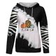 thumbnail image 1 of Moda mujer manga larga otoño camiseta impresión bolsillos con capucha blusa Tops Fridja  fjkfkj8251, 1 of 5